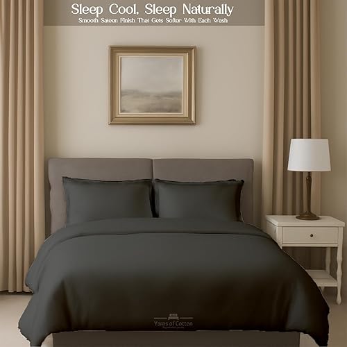 Miniatura 7 de Juego de sábanas para sofá cama tamaño Queen, color gris oscuro, sábanas para sofá cama 100% algodón de 400 hilos, juego de sábanas para sofá cama