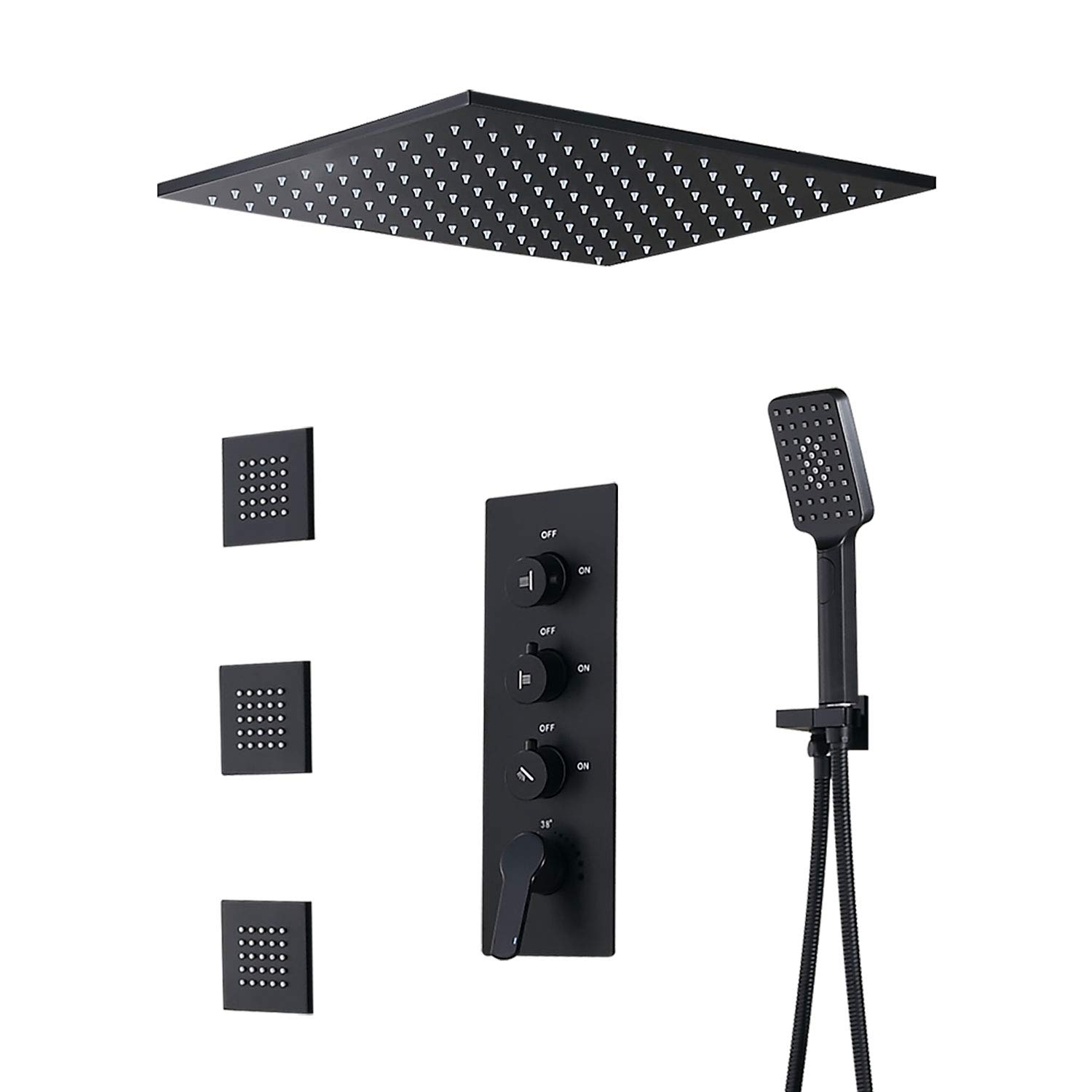 Buy JiaYouJia 20'' Rain Shower System with Square Rainfall Shower Head