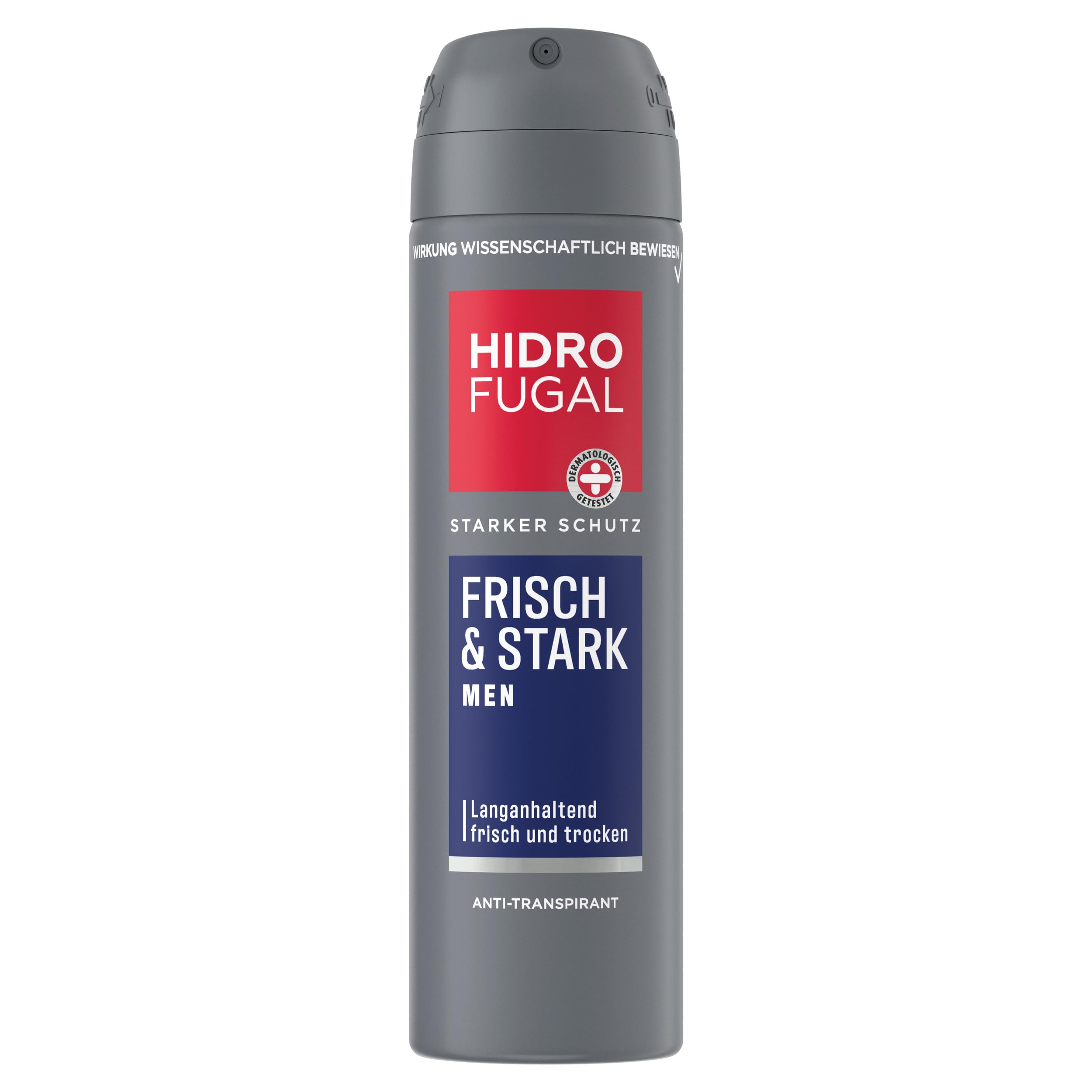 Hidrofugal MEN FRISCH & STARK Spray, Deospray mit starkem Antitranspirant Schutz, Deo für Männer mit erfrischendem Duft ohne Ethylalkohol (150 ml)