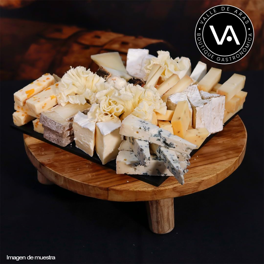 Tabla de Quesos Semanal | Selección Gourmet Artesanal de 900gr de queso cortado | Variedad de Quesos Curados y Semicurados | Perfecto para Degustar en Eventos, Aperitivos y Maridajes