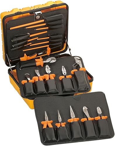 Klein Tools 33527 - Kit de herramientas aisladas de uso general clasificación de 1000 voltios viene en una funda con cerradura personalizada de 3