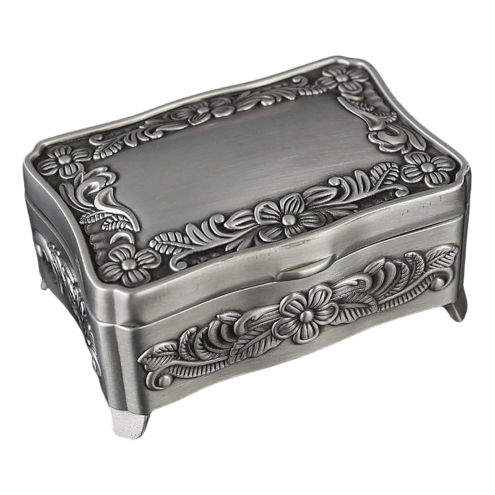 Bbajszx Miniature Jewelry Case Zincs Alloy Construction Box Storage Container for Necklace and Rings Earrings Accessories European Fashion Jewelry Box