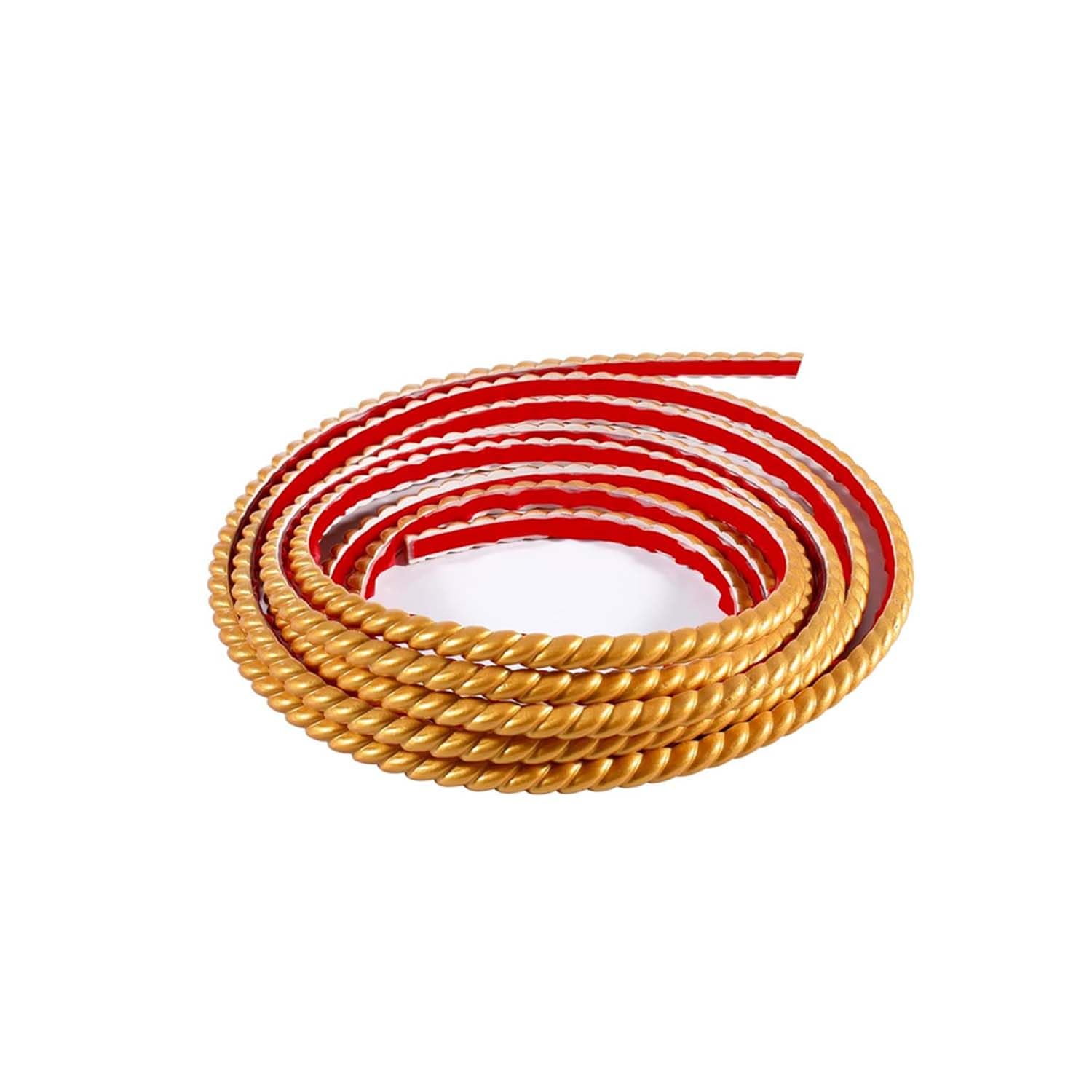 Gold PVC Wallpaper Border Self Adhesive,Flexible Molding Trim,Decorative Strip,Edging Strip for Cabinet,Door, Mirror Frame,Furniture Decoration,Plaster,Ceiling,Background Wall(3 Meters,10mm) โ image 1