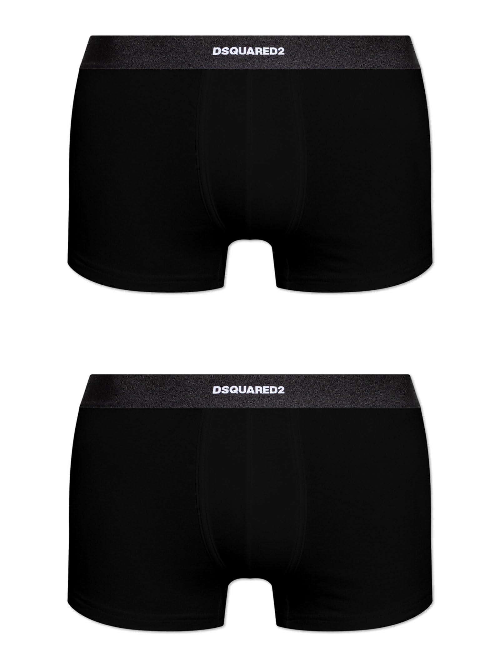DSQUARED2 Boxer Twin Pack Trunk DCX210070 (IT, Testo, M, Regular, Regular, 001 - Nero)