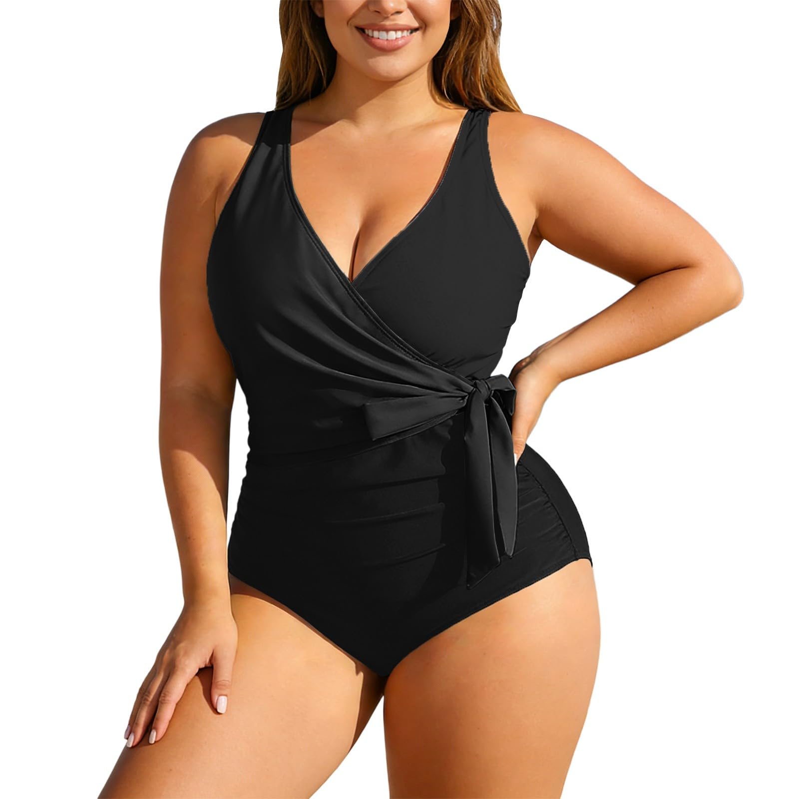 Maillot de bain tankini grande taille avec culotte haute et armatures