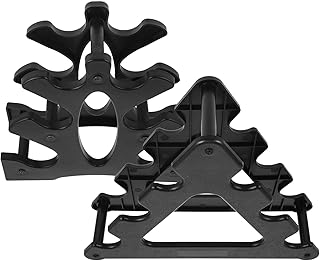 GANAZONO Soporte para Mancuernas de Suelo Material Pp Resistente Diseño Triangular y Base Estable 2 Piezas para Gimnasio en Casa U Oficina