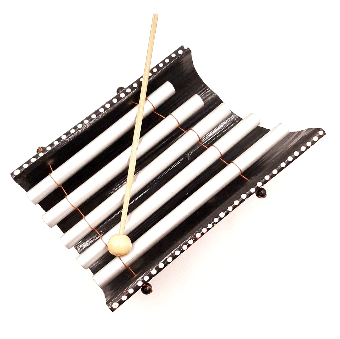 Xylophone Artisanal en Bambou et Métal peint