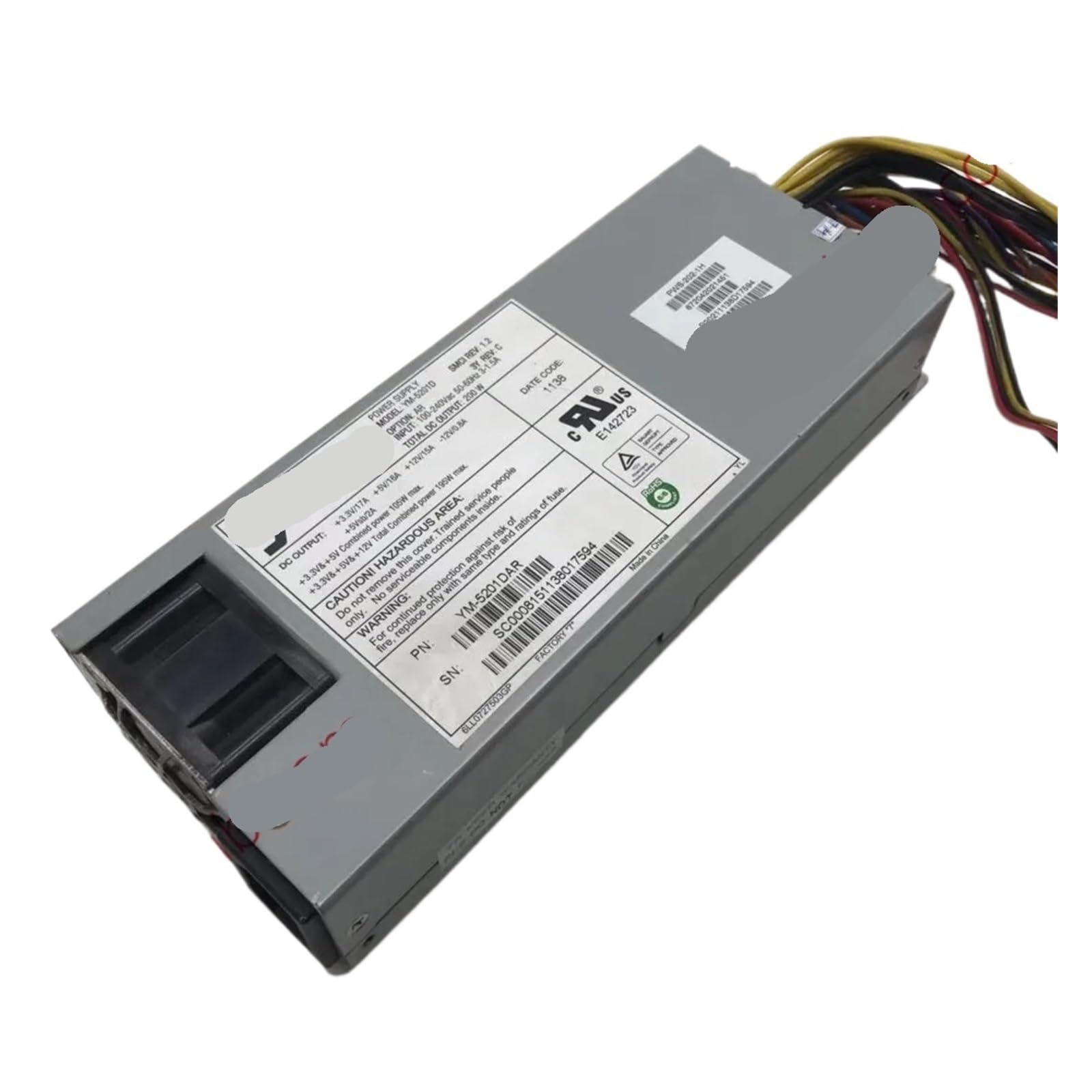 LEOTNNDQ 3Y Power YM-5201D YM-5201DAR Server Power Supply 200W