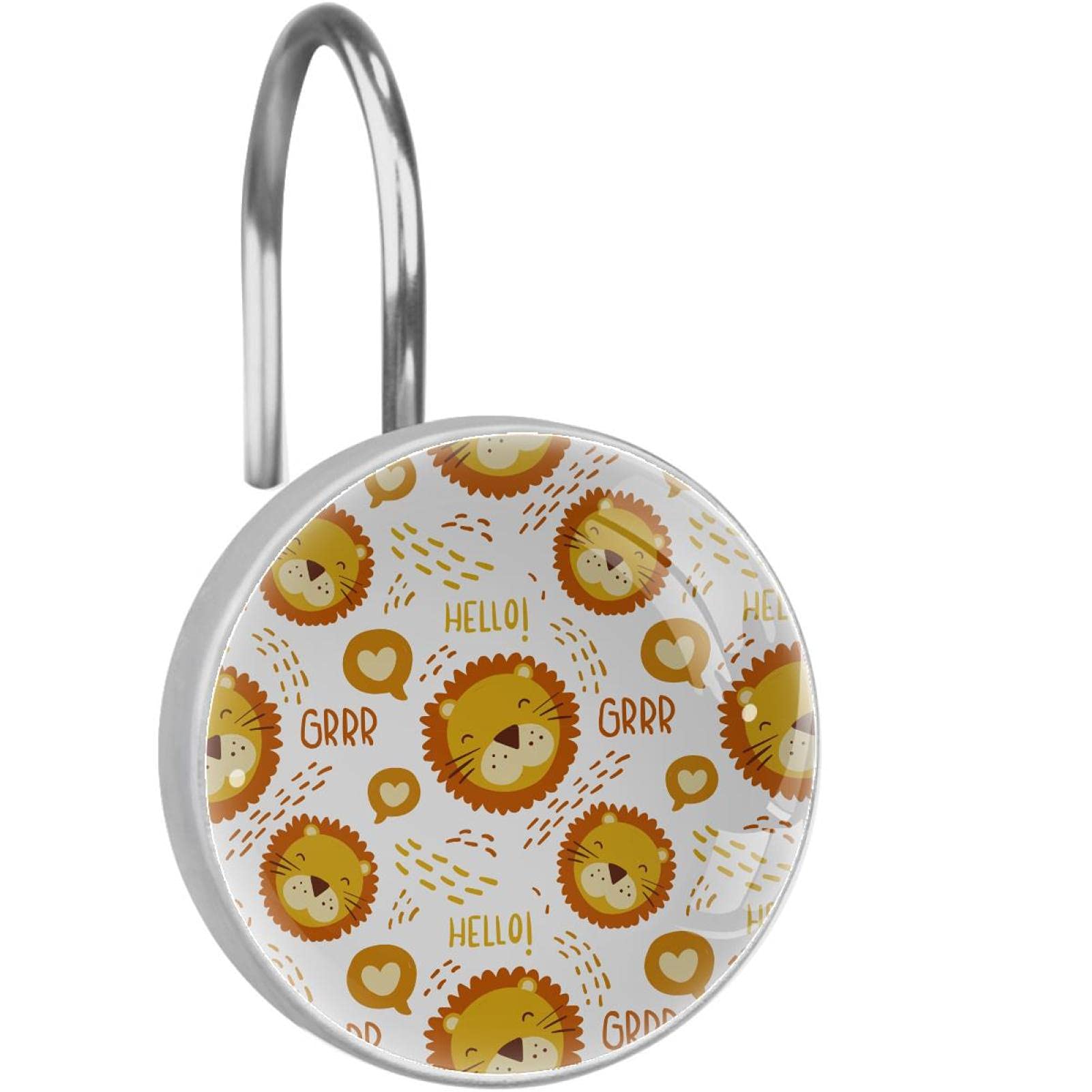 Crochets rideau de douche lion en inox : la solution anti-rouille pour suspendre vos rideaux