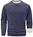 Sailwind Mens Thermal Underwear Long Sleeve Shirts Wool Base Layer Crewneck Top Gray Blue