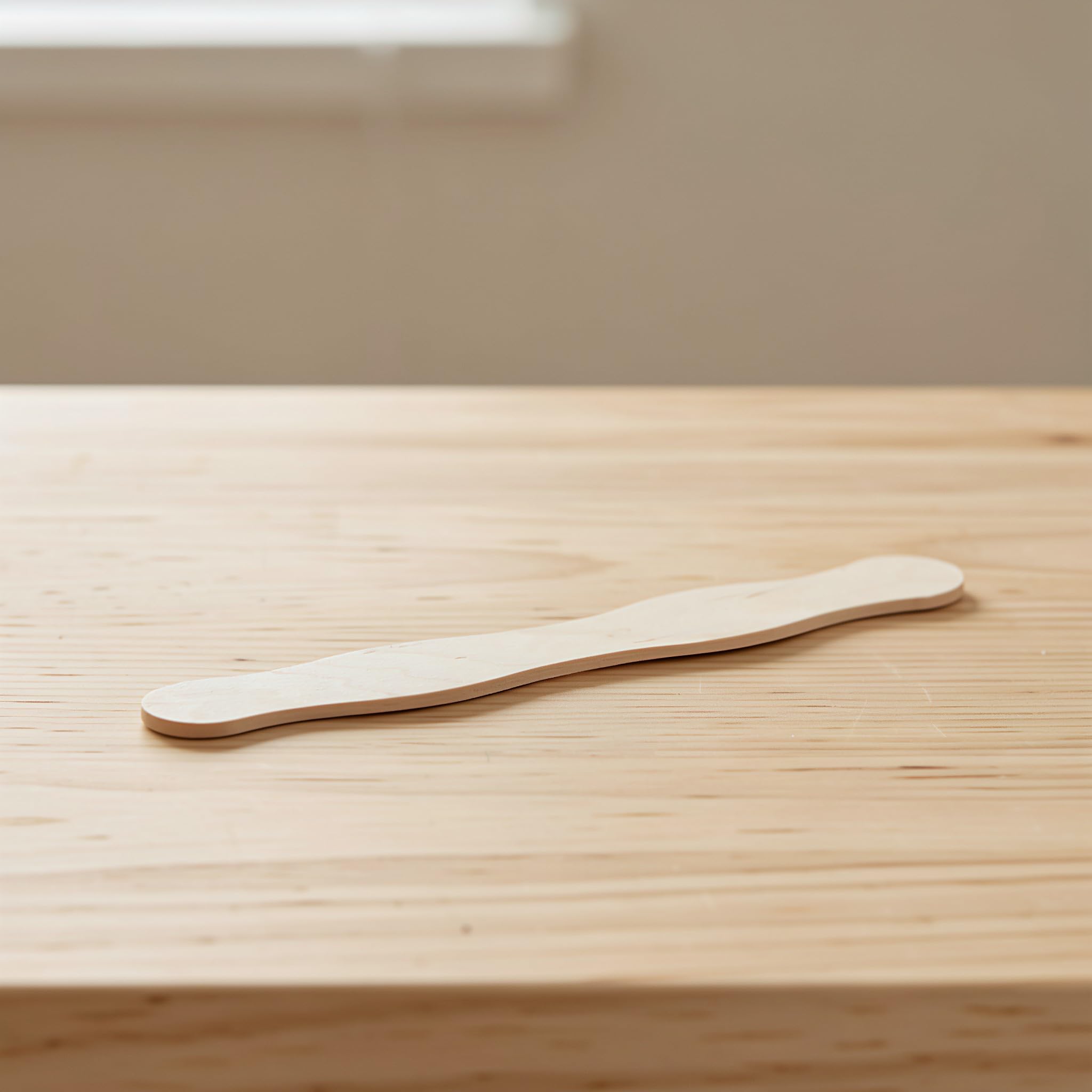 Lurrose 200 palitos ondulados para helados, 8 pulgadas. | Palitos de madera para programas de boda, mezcla de pintura para proyectos de bricolaje, materiales para maquetas y manualida