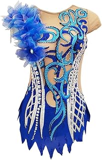 ROBAUN Girls Rhythmic Gymnastics Leotards Flower Women's Figure Skating Competition Wear High Elasticity Ice Skating Clothing