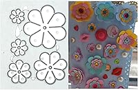 Vista 1 de Troqueles de flores para hacer tarjetas, troqueles de corte de metal, troqueles de papel para álbumes de recortes, suministros de fabricación