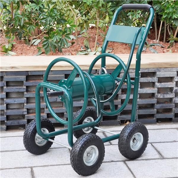 Yaheetech Lot de 4pcs Roue increvable remorque pour diable brouette chariot jante en acier 255 mm