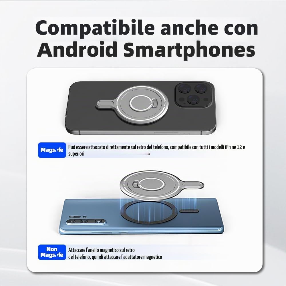 Base Adattatore Magnetico per Insta360 Flow, Mobile Gimbal Magafe Espansione Parti Accessori per Insta360 Flow