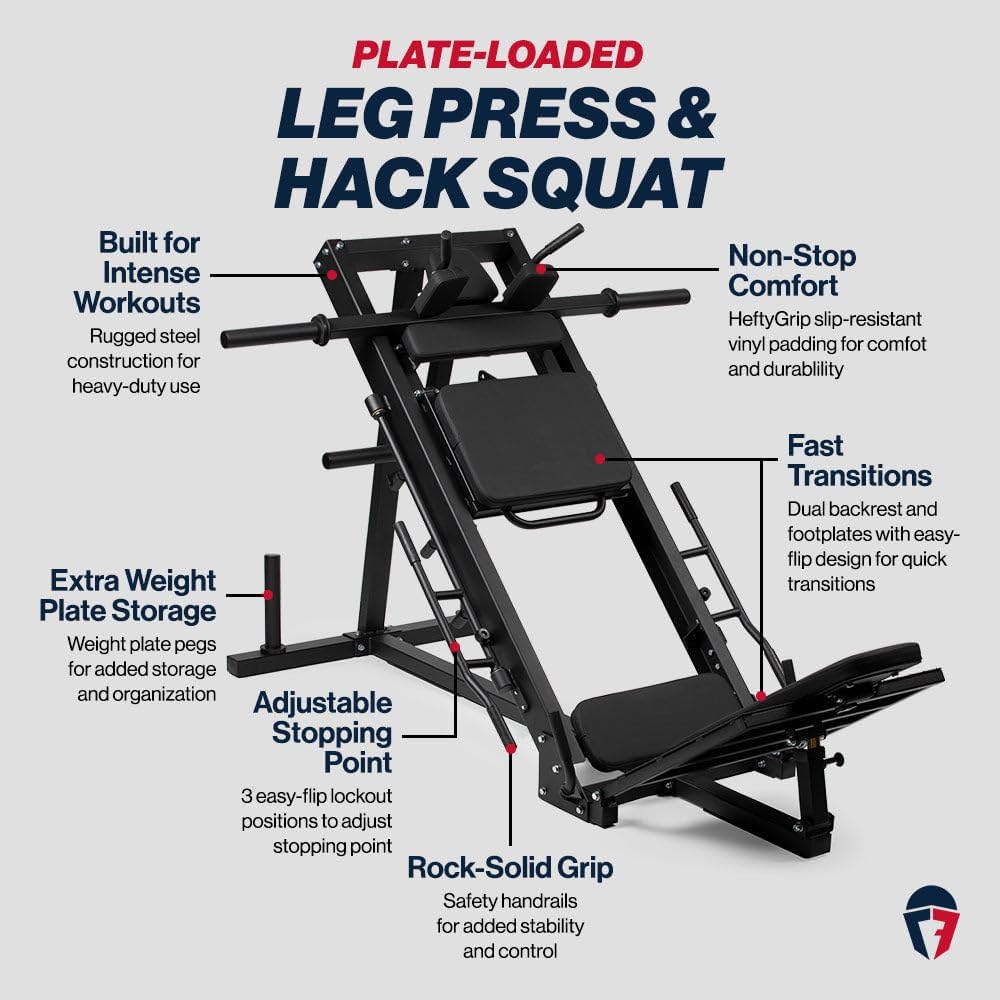 Amazon | Titan Fitness プレート搭載リニアレッグプレス&ハック