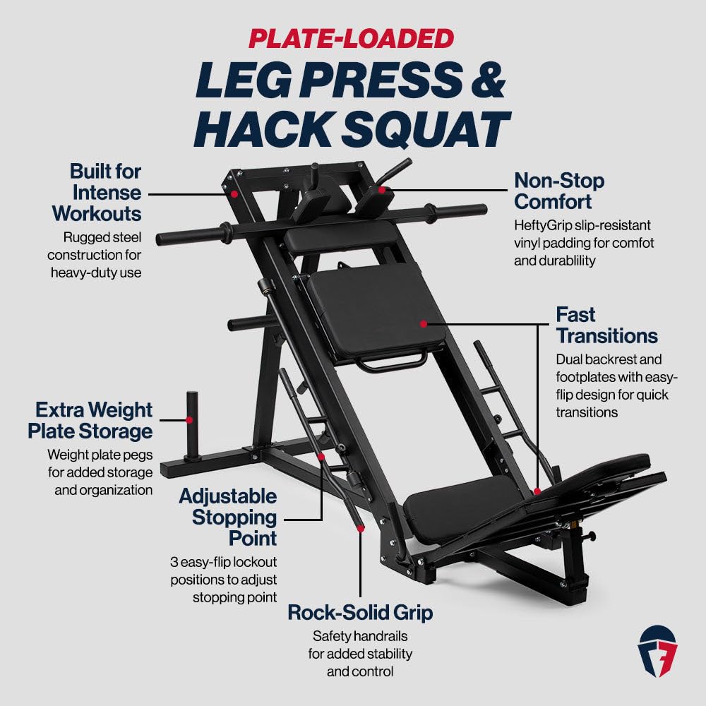 Amazon | Titan Fitness プレート搭載リニアレッグプレス&ハック