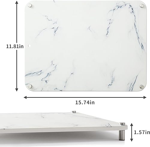 Miniatura 6 de Tapete de secado de platos de piedra para encimera de cocina, tapete de piedra de secado rápido de 12 x 16 pulgadas con pies de acero inoxidable,