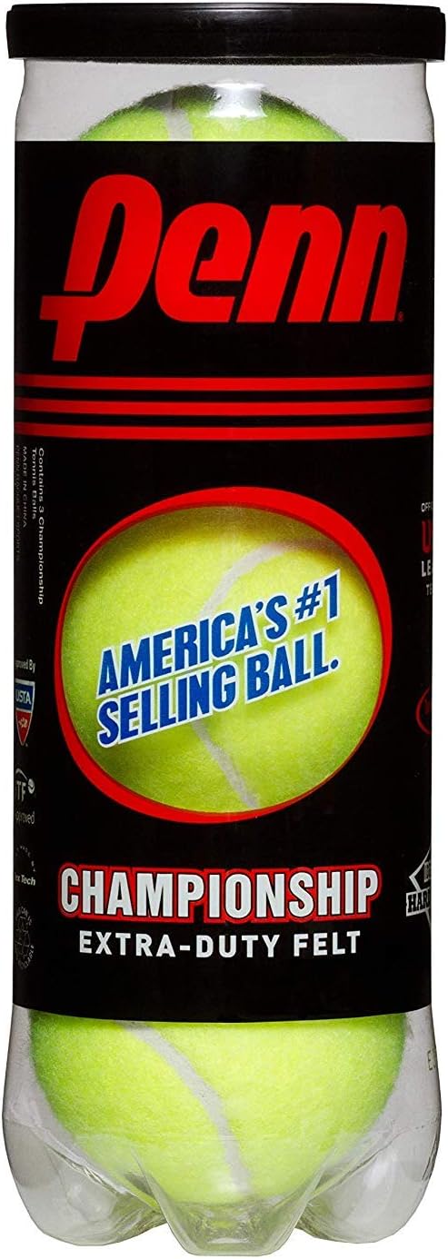 Championship Tennis Balls - Extra Duty Felt Pressurized Tennis Balls - 6 Cans, 18 Balls