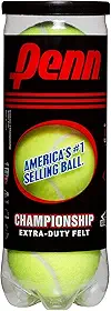 Penn Championship Tennis Balls - Extra Duty Felt Pressurized Tennis Balls - 6 Cans, 18 Balls