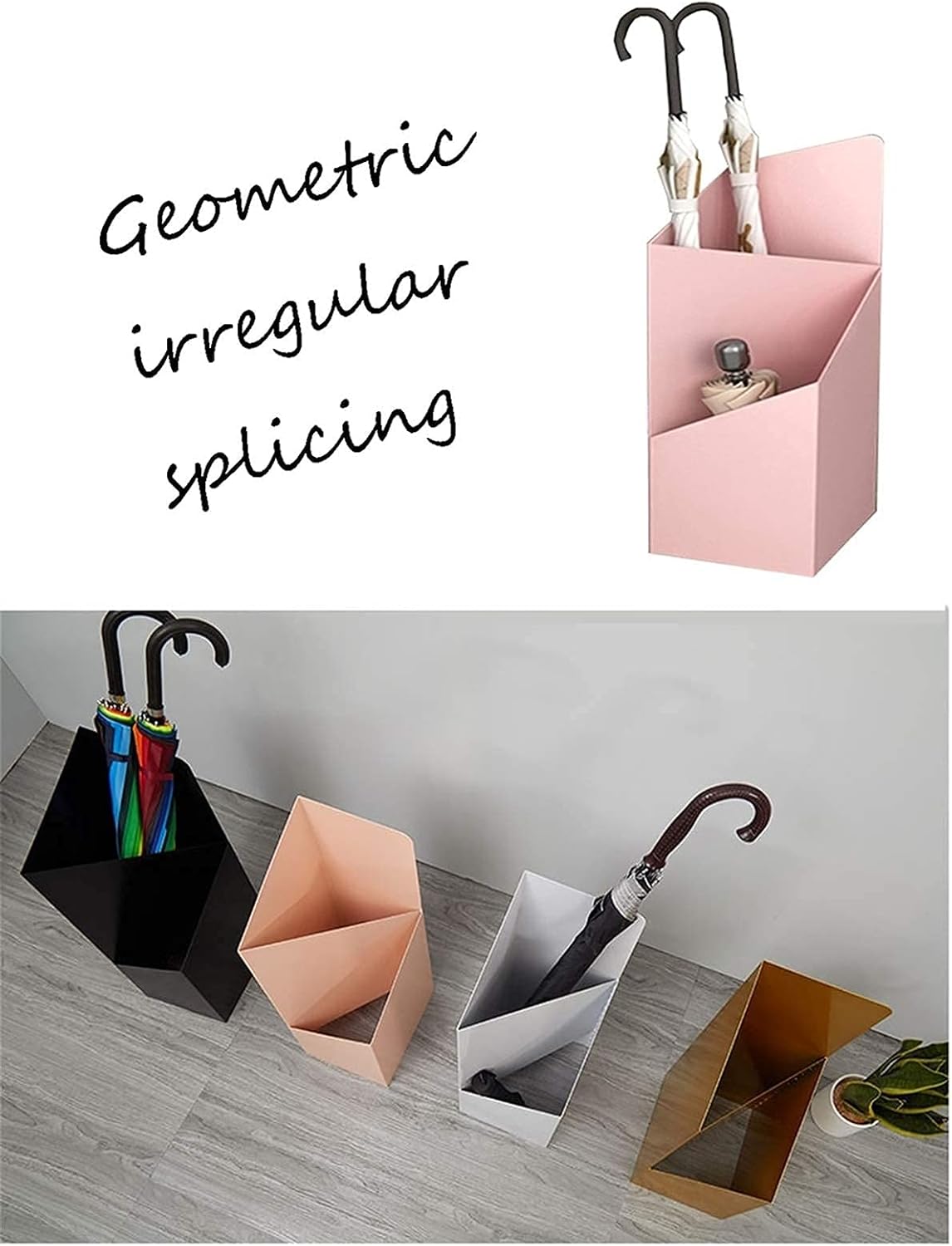 Umbrella Stand with Mobile Tray, Large Capacity Waterproof & Rust-Resistant Umbrella Holder, White Umbrella Base for Home & Office Use