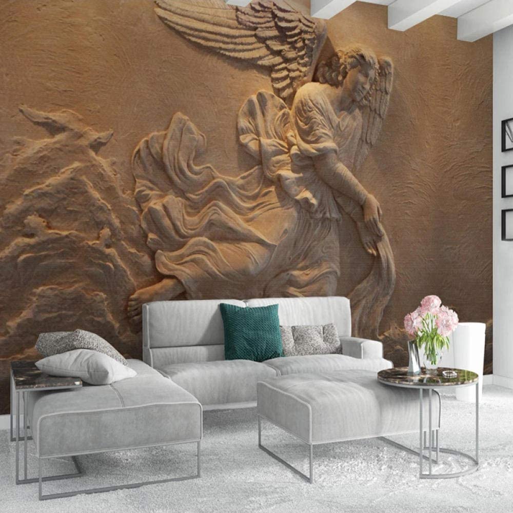 Ángel De Socorro 3D Mural Wallpaper, Papel Pintado Autoadhesivo Extraíble Decoración De Pared Para Restaurante Hoteles Sala De Estar Moderna Decoración Del Hogar Carteles De Pared Arte D 400x280 cm