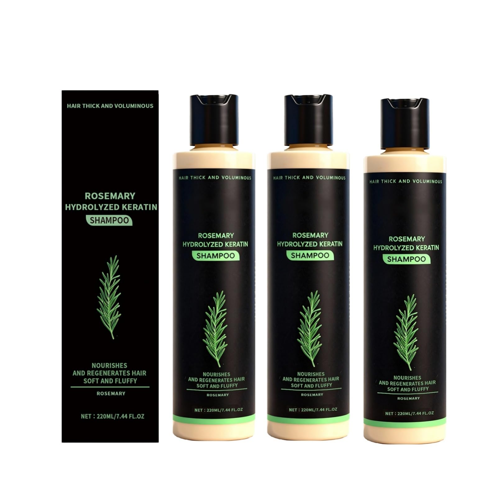 Shampoing Romarin & Kératine - Répousse & Volume - 220ml