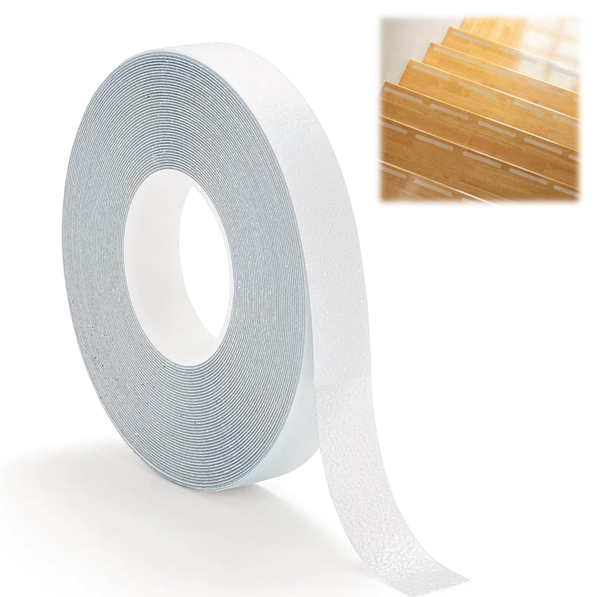 Nastro Antiscivolo Trasparente 20m X 2cm | Per Scale Interni Ed Esterni | Adesivo Forte | Impermeabile - Foto 8