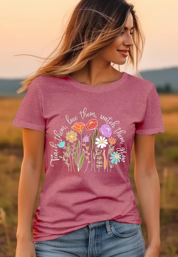 Teacher Shirts for Women Teaching Tshirt School Teacher Life Shirt Teach Tee Tops - Image 4