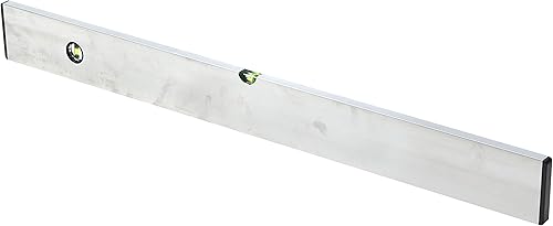 Keson Nivel de regla de hormigón de aleación de aluminio LKS39 con 2 viales ampliados al 20%, 39 pulgadas, plata