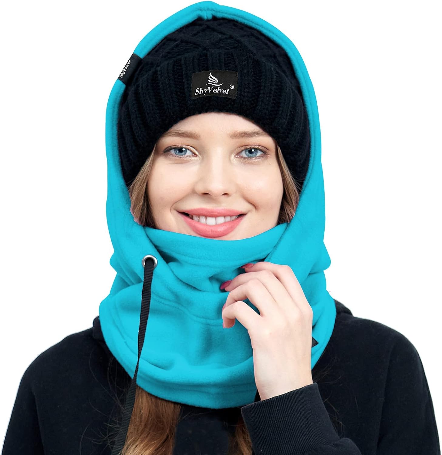 Shy Velvet Cold Weather Fleece Balaclava Ski Mask,Balaclava Wind-Resistant Winter Face Mask for Men and Women - Image 3