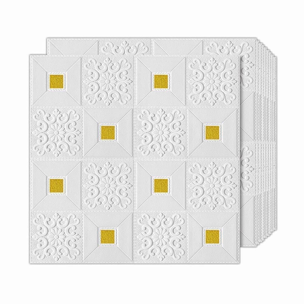 NIKMAY CREATION Self-Adhesive Waterproof PE Foam 3D Wall Panels Wallpaper Sticker for Bathroom, Living Room, and Home Decoration (70 x 70cm) (B0D47J3XRG) Amazon Price History, Amazon Price Tracker