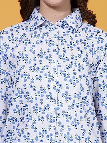 Image of OOMPH! Women's Cotton Regular Fit Floral Button Down Shirt