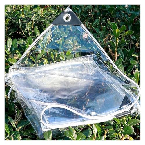 Lona transparente resistente al agua, lona transparente, lona impermeable transparente de PVC con ojales de metal, protege contra el agua, los rayos UV y el desgarro, for jardines, plantas de invernad