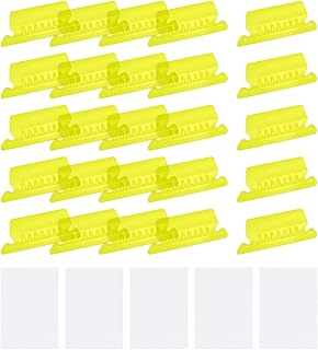 QUARKZMAN Fichas de carpetas de 2 pulgadas y insertos de plástico transparente para archivadores colgantes, color amarillo, 100 unidades