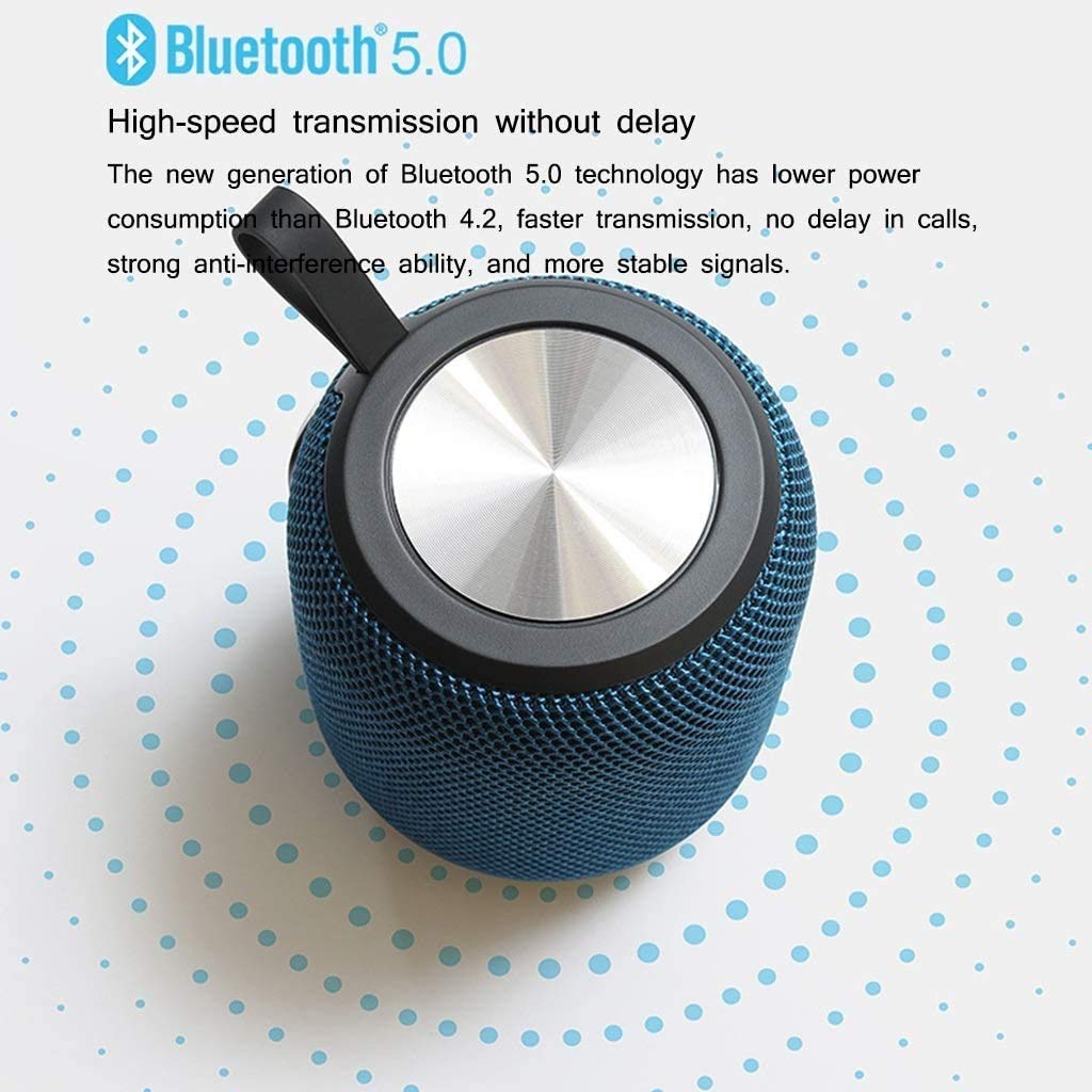 Altoparlante per Doccia Bluetooth, Altoparlante Bluetooth Impermeabile IPX7 con 12H Playtime, Rumoroso HD Suono, Altoparlante Portatile Esterno per Piscina Beach Home Party Travel, Blue