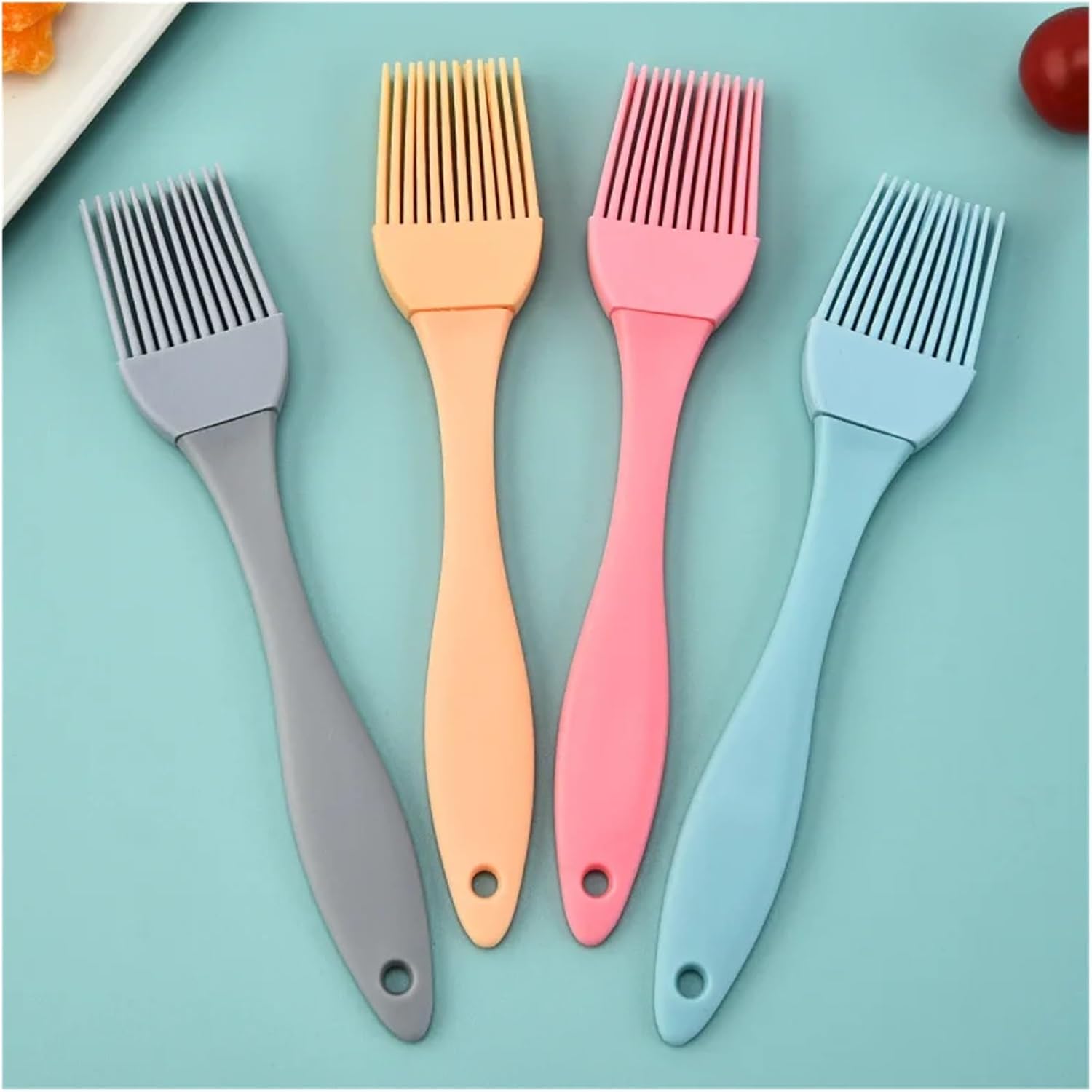 4Pcs Kitchen Brush Silicone Oil Barbecue Seasoning Sauce Cake Bread Butter Egg Heat Resistant Home Baking Cooking Tools