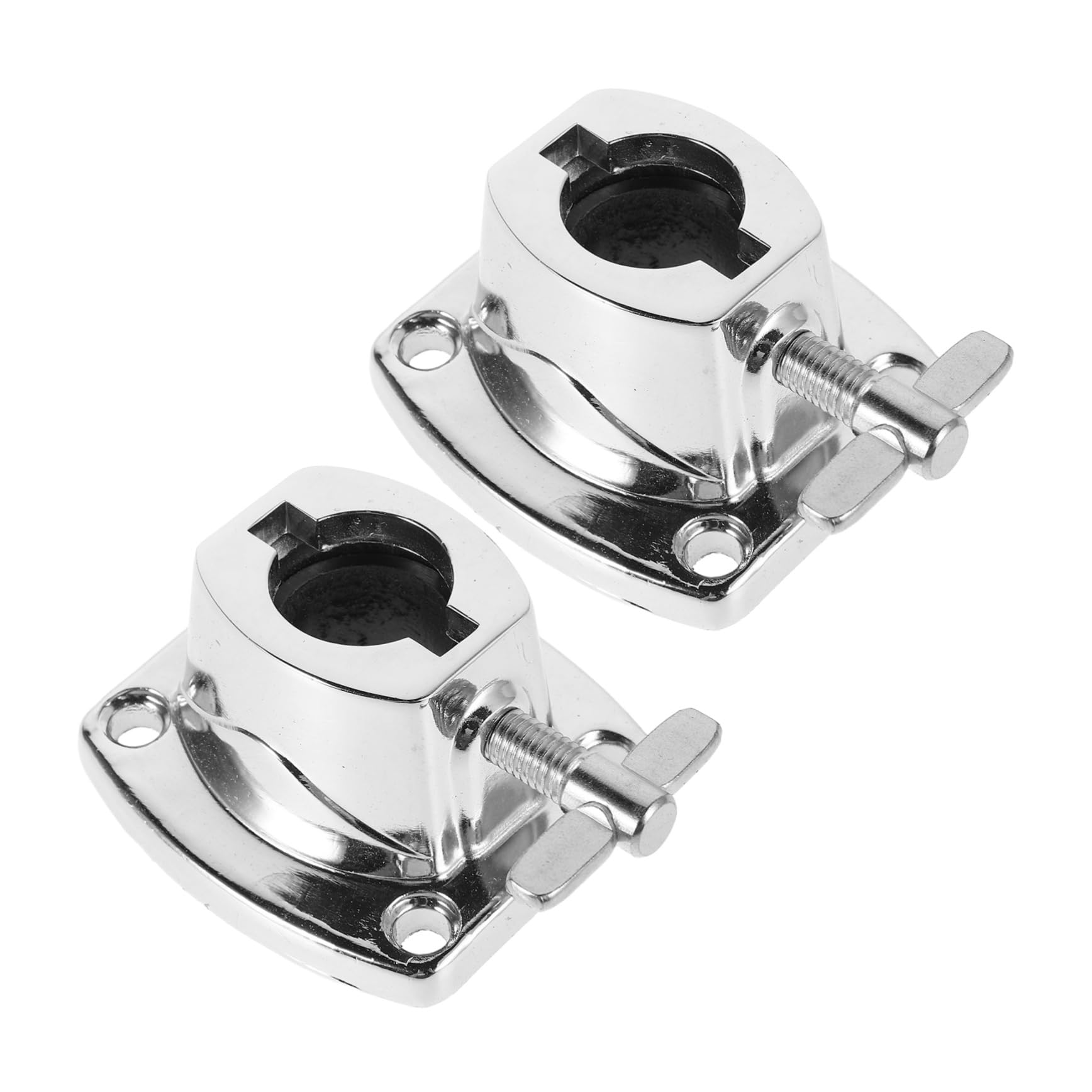 GOOHOCHY 2pcs Heavy Duty Metal Drum Frame Bottom Plate for Drum Kit Cymbal Mount Bracket and Clamp