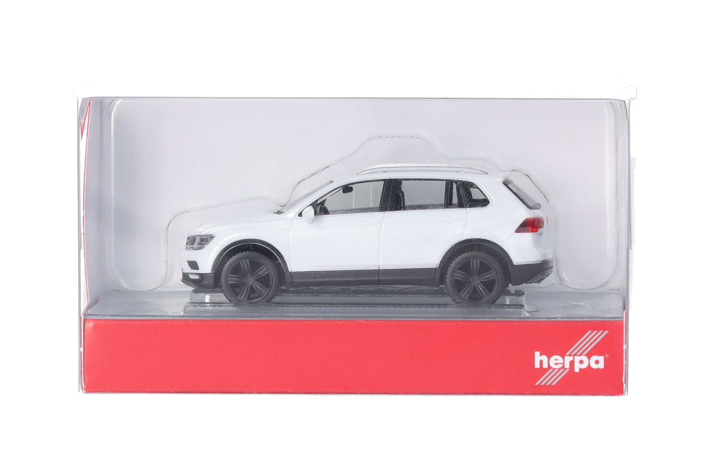 Herpa MiniKit VW Tiguan 1:87 - Modellbausatz Mit Warnbalken, 2er Set Rot/weiß