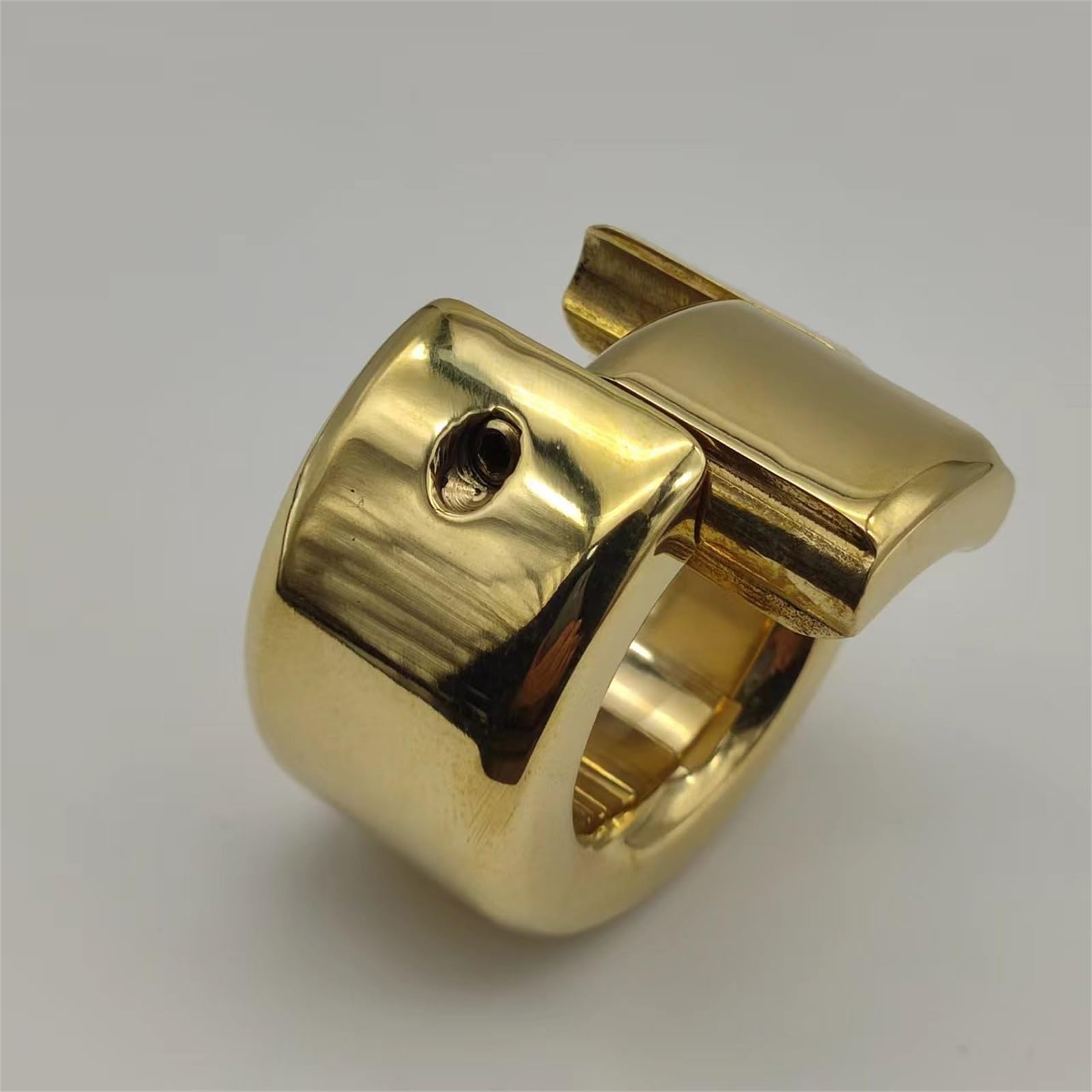 24 Größen Extra Dicker Hodenring Gold Runden Metall CBT Ballstretcher Hodengewicht Hodenstrecker SM Bondage Hodensack Stretcher Ejakulationsverzögerung Extrem Sex Toys for Männer