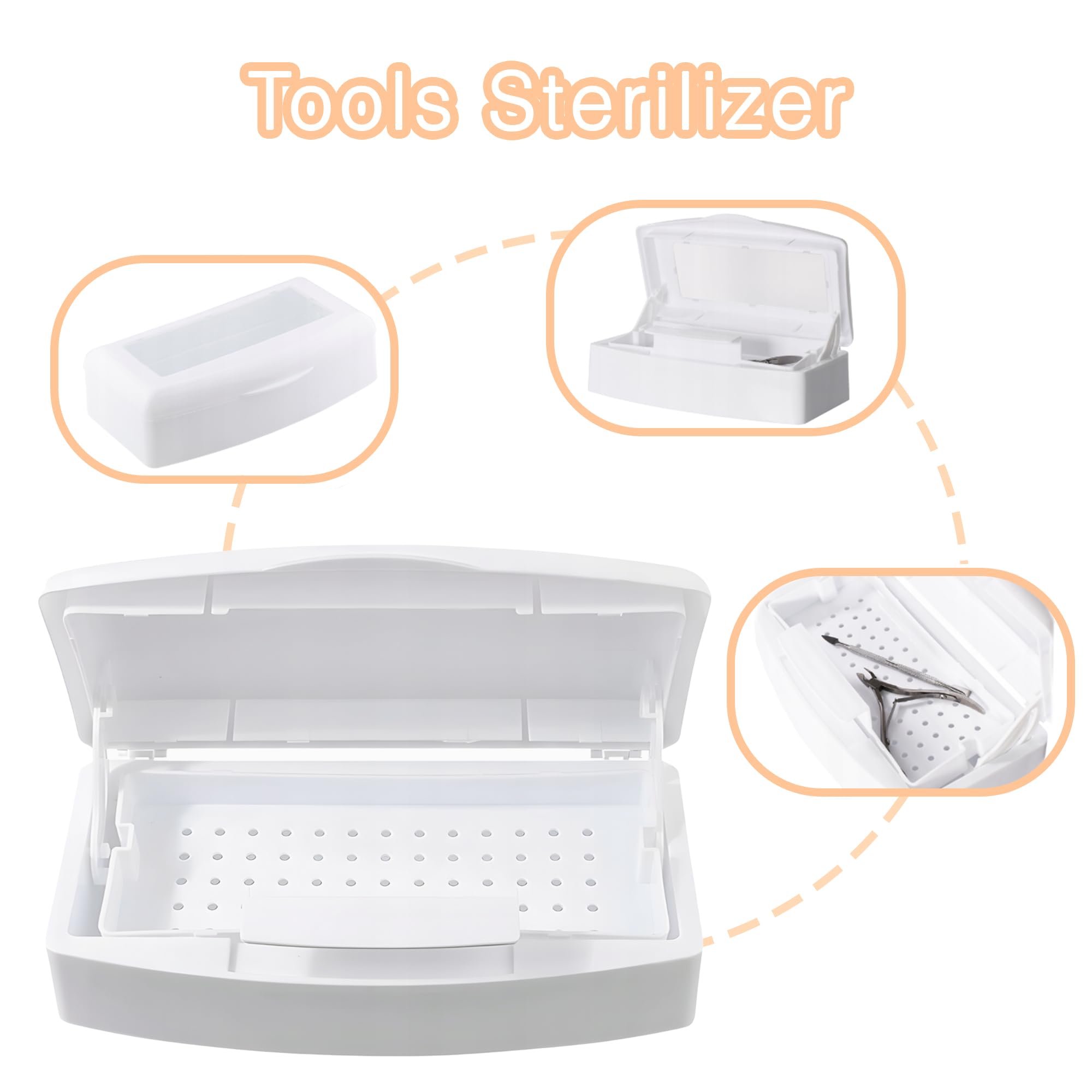 Wanna do dezynfekcji 500 ml z wyjmowanym sitkiem i pokrywką | pudełko do dezynfekcji | pojemnik do sterylizacji | miska na instrumenty