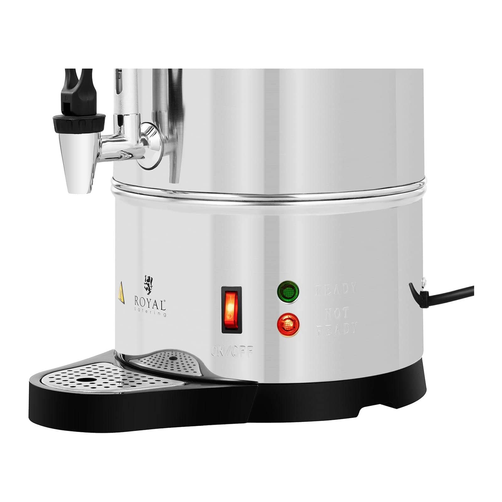 Royal Catering RC-CU9 - Cafetera de filtro (9 L, acero inoxidable, con grifo de cobre, cafetera automática