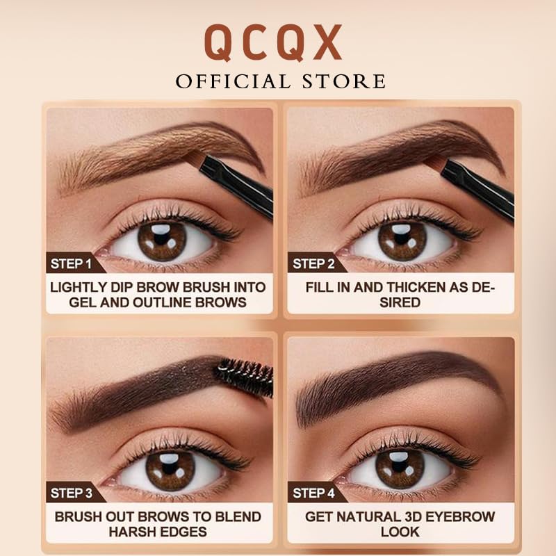 Eyebrow Gel Three Dimensional Eyebrow Dye Cream, Brow Tint Waterproof and Sweatproof, Volumizing Long Lasting Eyebrow (CHOCOLATE)