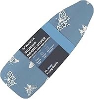 Vista 10 de Funda para tabla de planchar sobre la puerta de 14 x 42 pulgadas con diseño fácil de usar, acolchado resistente, cordón elástico ajustable