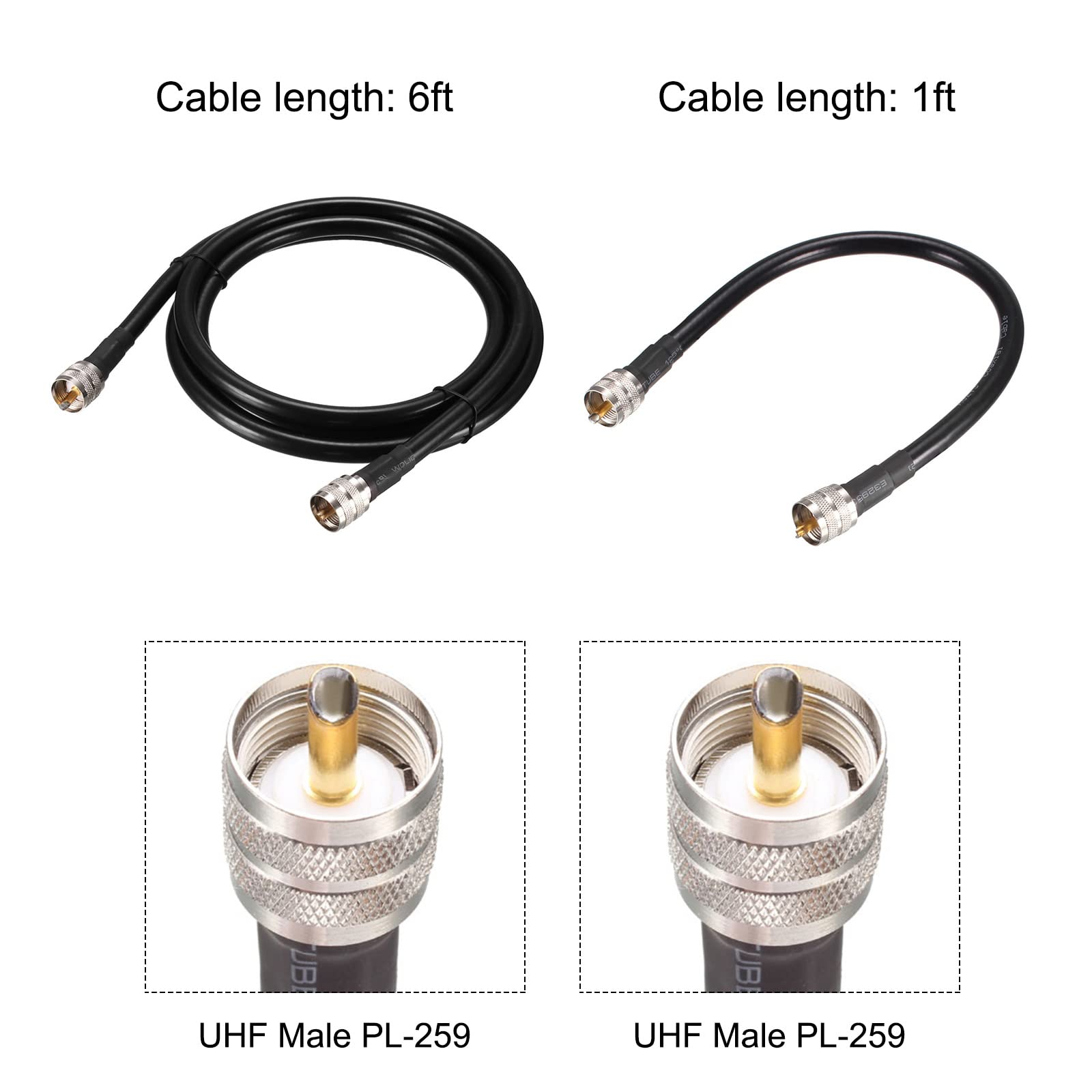 Roeg Casco Cavo Coassiale RG-213 A Bassa Perdita 75 Piedi - Con Connettori PL-259 Maschio, Per Radio CB E HAM Coaxial Cable Price - Foto 6