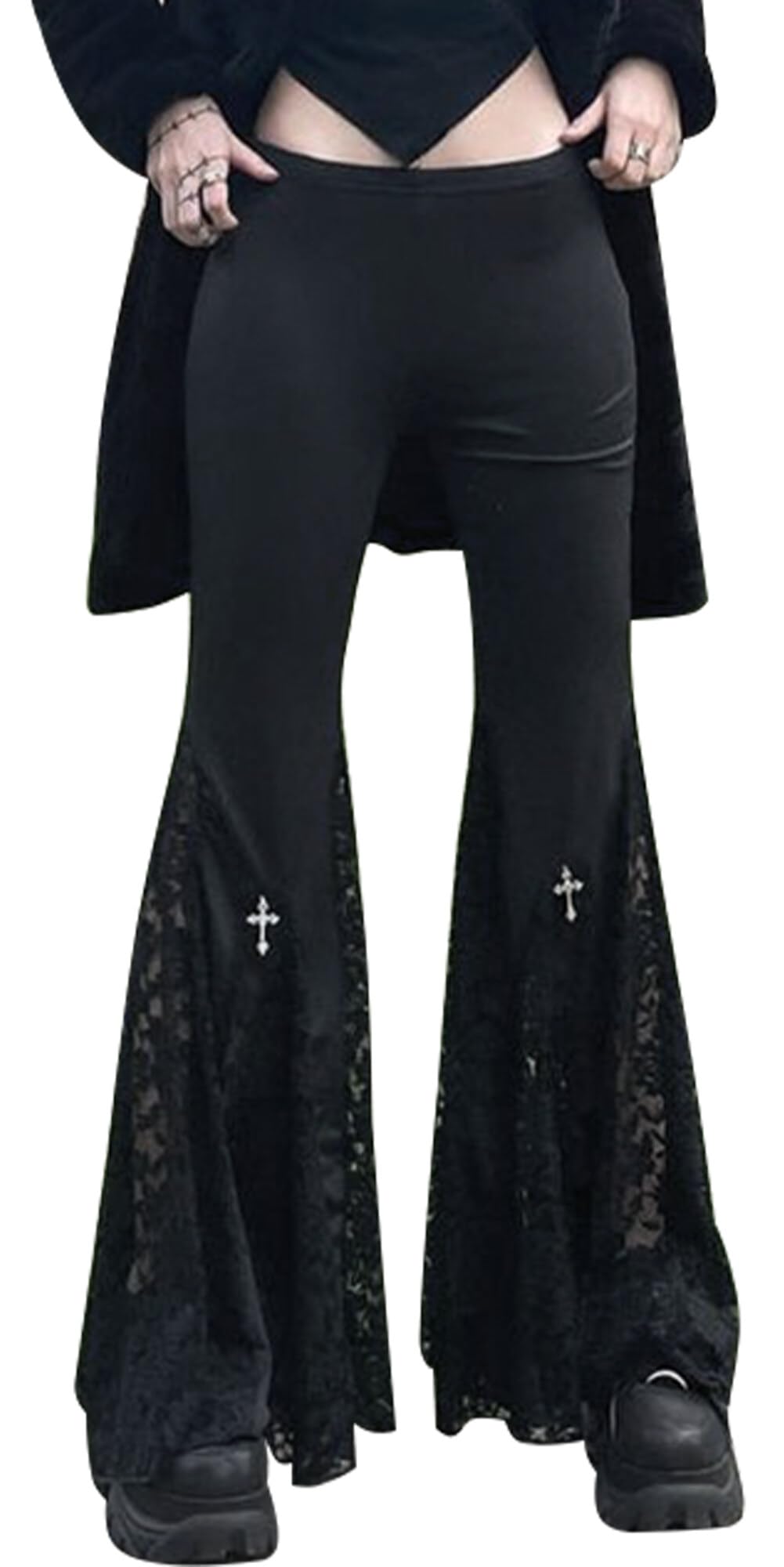 Essentiel Antwerp Wide leg broek met kant, model 'Hace' - Nu 32% korting