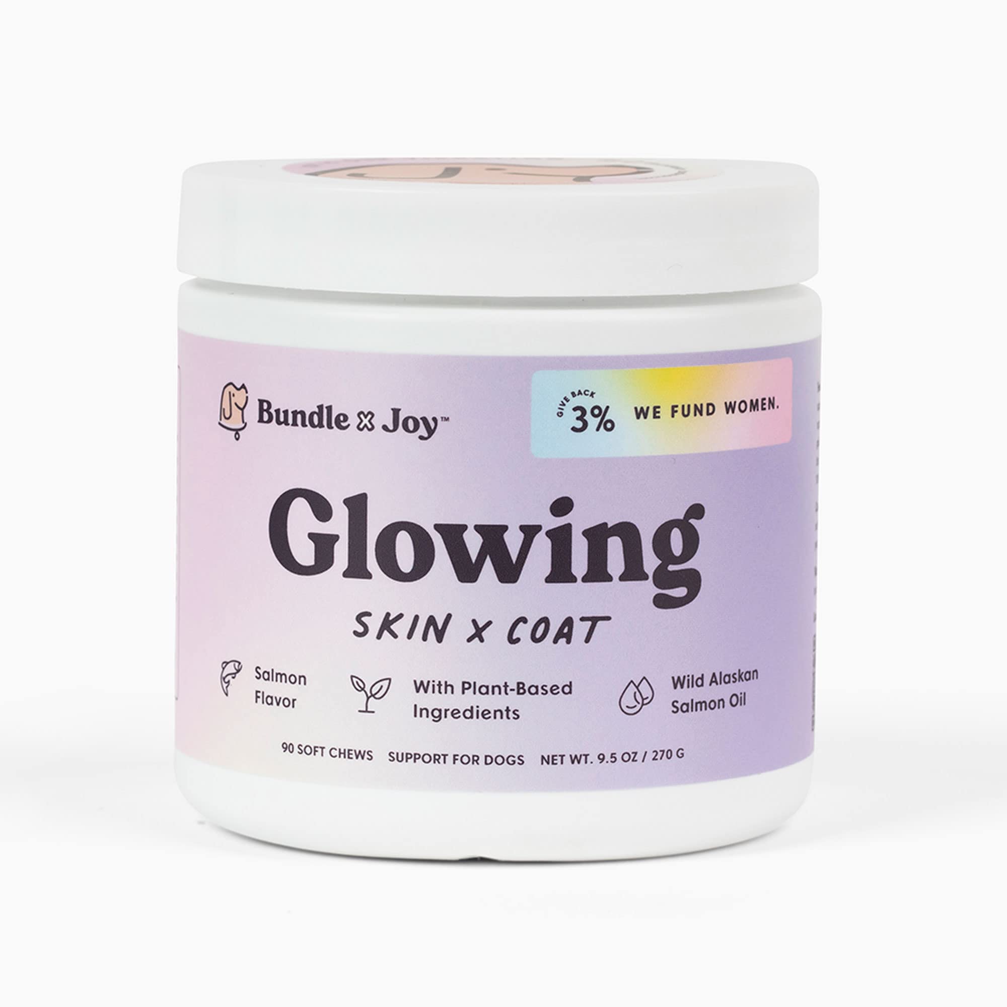 Sponsored Ad - Bundle x Joy Glowing Skin and Coat Supplement for Dogs, 90 Soft Chews, Probiotics for Dogs with Colostrum, Omega 3 Fatty Acids, Salmon Oil, and Turmeric, Supports Seasonal Allergies & Itchiness