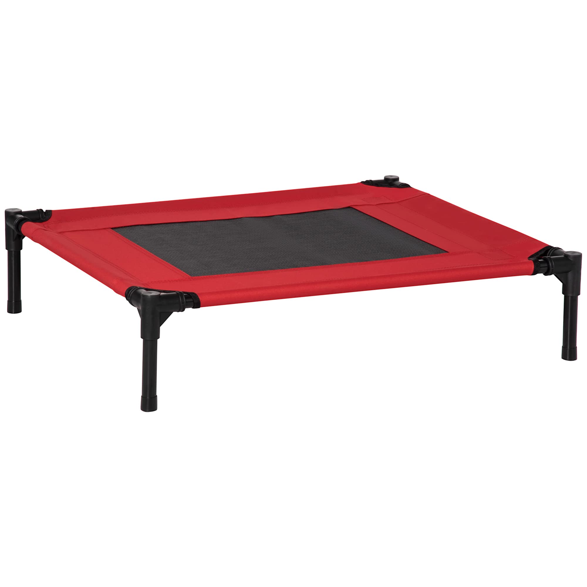 PawHut Cama Mascota para Perros Gatos Camas para Domir Relajar Exterior Terraza Jardín Malla de Ventilación (M: 76 x 61 x 18cm (LxAnxAl))