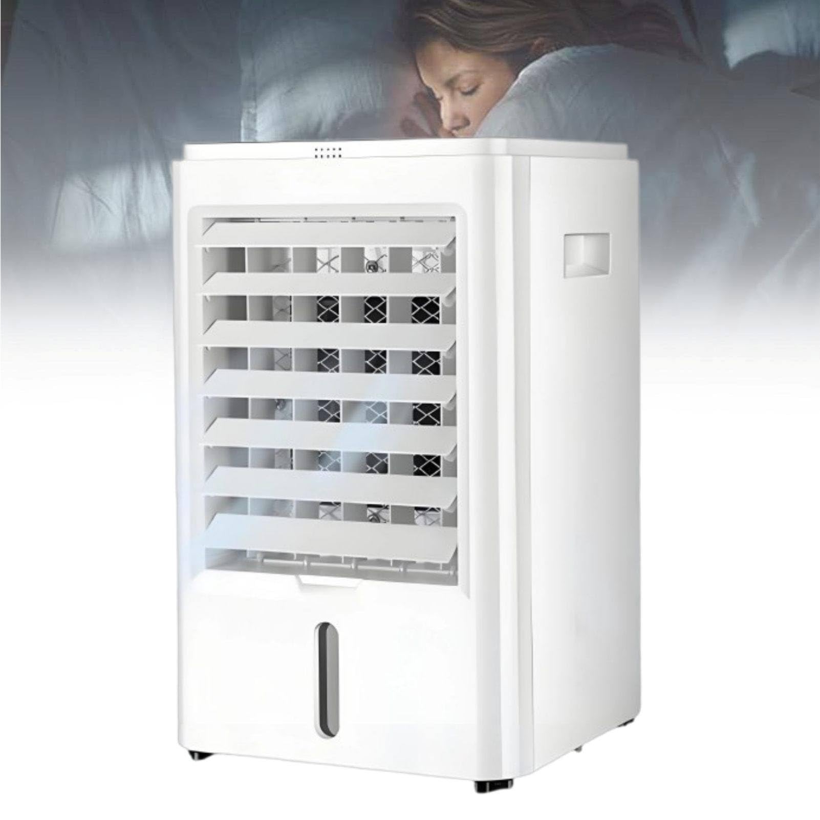 MhWrughts 12V/24V Mini Air Conditioner for Truck, Portable Evaporative Air Cooler with Remote Control, 4L Water Tank and Quiet Cooling Fan for RV and Home car&home-24V