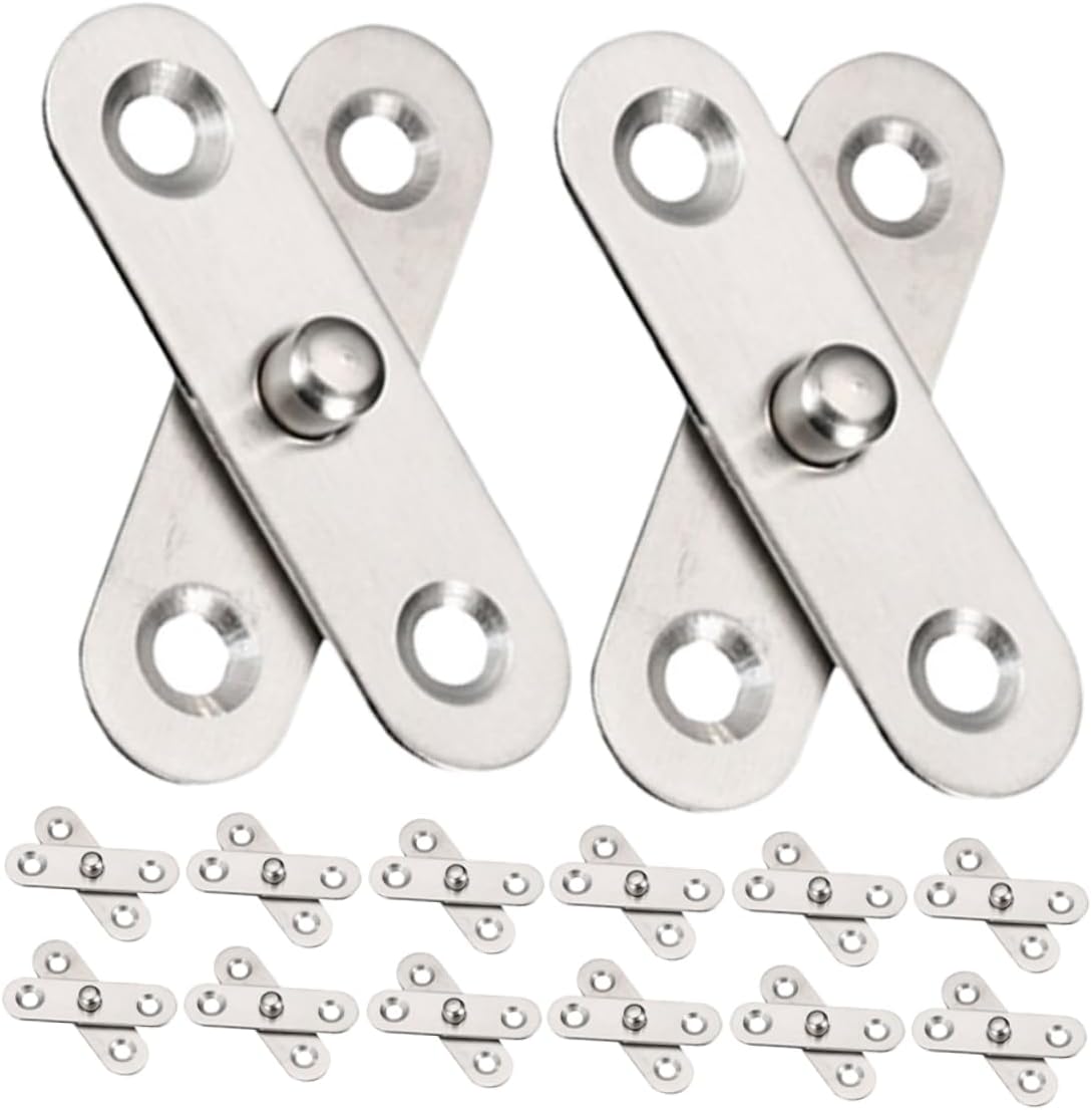 Uonlytech 40Pcs Rotating Hidden Door Hinges Pivot Hinge for Furniture Ultra Thin Design for Seamless Installation Versatile Use for Doors and Windows